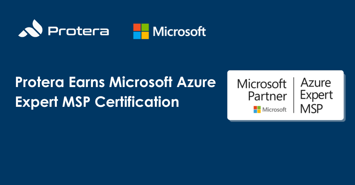 Protera Earns Microsoft Azure Expert MSP Certification